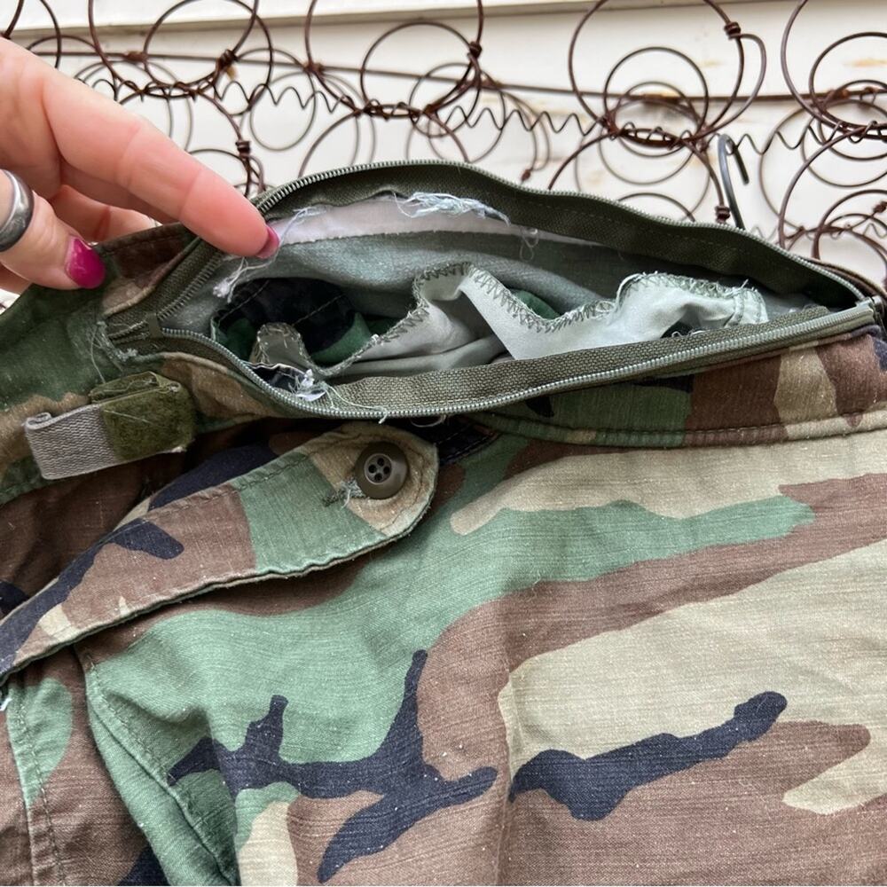 Vintage Old School Camo US Army Airborne Coat Cold Weather Field Medium Short - Picture 8 of 12
